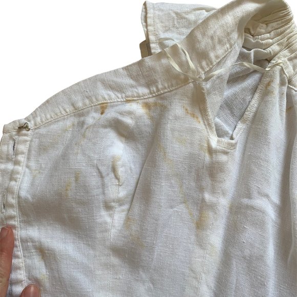 Reformation White Linen Blend Dress - Picture 3 of 6